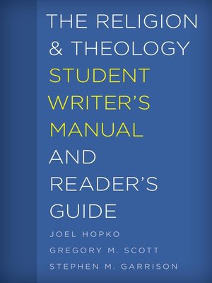 cover image of The Religion and Theology Student Writer's Manual and Reader's Guide